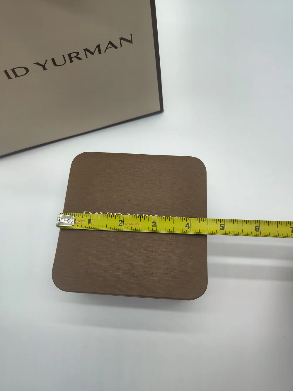 DAVID YURMAN Jewelry Gift Box Shopping Bag Ribbon Set Brown Ivory Packaging EUC